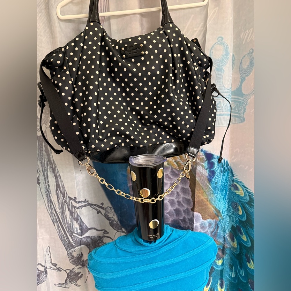 Preowned Kate Spade diaper bag, stainless cup, bag charm - Great Price